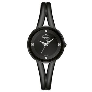 NEW IN BOX Harley Davidson Women’s Bulova Diamond Marker Bar and Shield Watch